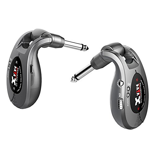 Xvive U2 - Sistema inalámbrico para Guitarra, bajo y Otras Herramientas, Recargable 2,4 GHz, transmisor y Receptor Digital, Gris Cover