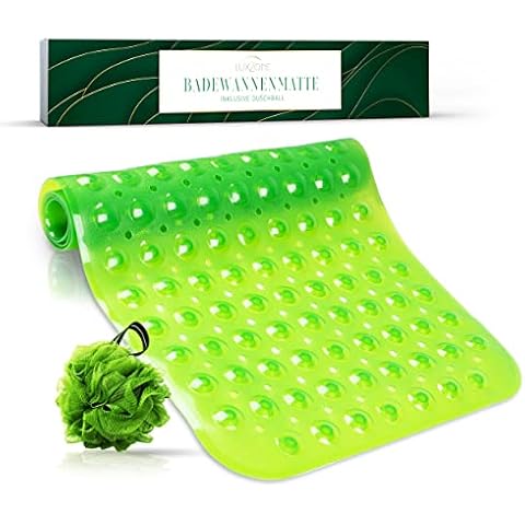 LUXZONE Badewannenmatte rutschfest - Badematte - Pflegeleichte Duschmatte - Antirutschmatte Badewanne - 100% BPA freie Rutschmatte Dusche Cover