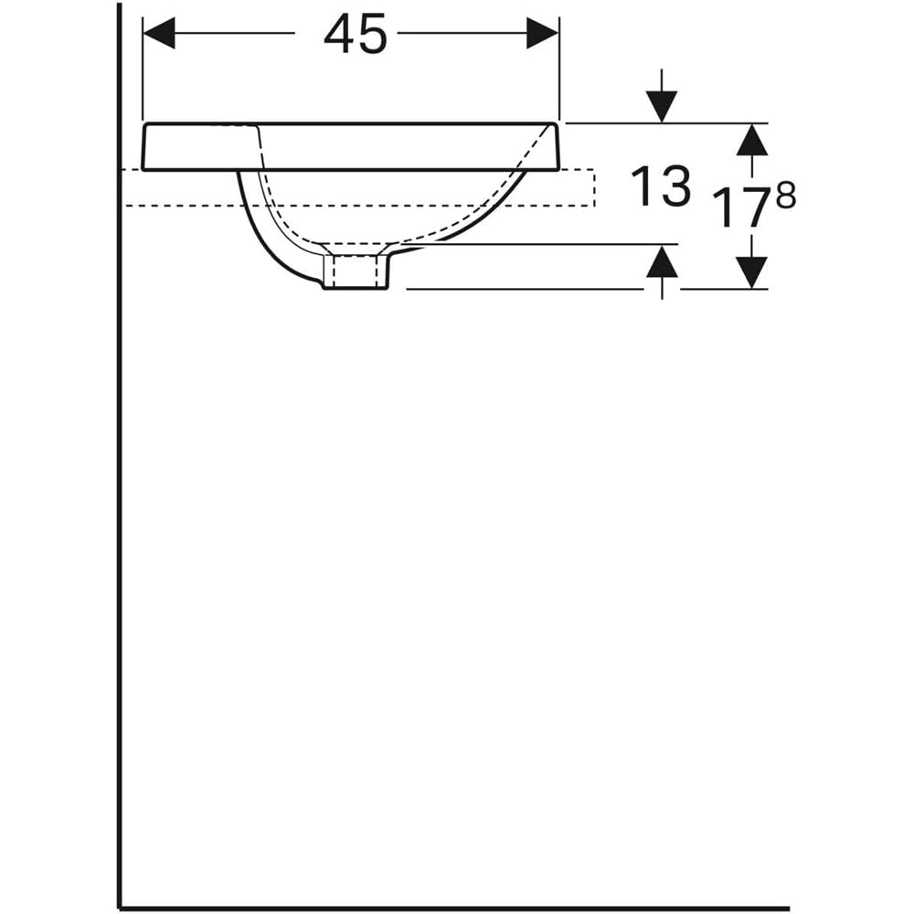 Geberit - Lavabo - Lavabo da incasso Geberit VARIFORM ovale 55x45cm con gamma di rubinetteria - Geberit