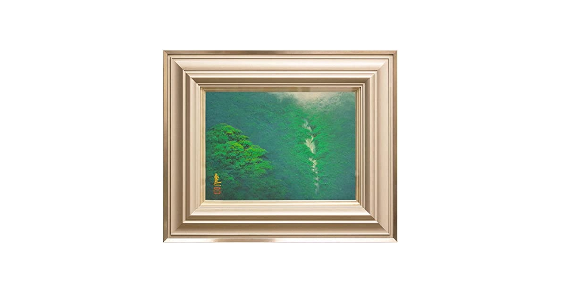 Amazon.co.jp: 岩澤重夫『緑山響水』日本画 F4(4号) : 文房具