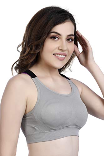 Image of Shoppy Villa Cotton Bra for Women, Sports Bras for Women, Yoga and Camisole Bra, Lighty Padded Cup with Full Coverage with Removable Pads