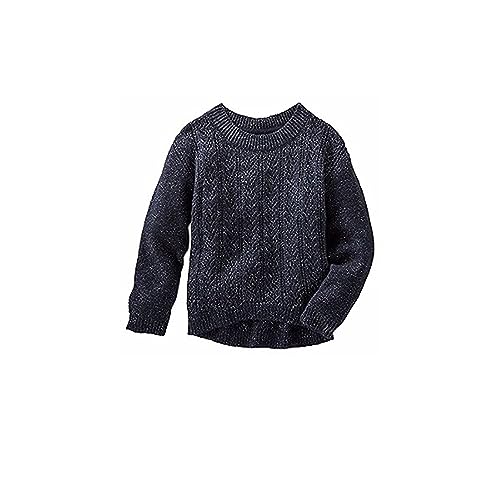 OshKosh B'Gosh Girls' HI-Low Sparkle Sweater, Black (6)