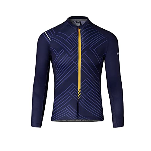 Santic Men's Cycling Jersey Long Sleeve Cycling Tops for Men Biking Jersey Cycling Shirts Breathable