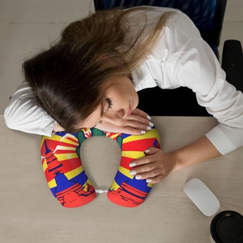 Almohada de viaje de espuma viscoelástica negra miniatura 7