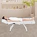 Salon Beauty Split Legs Bed With Armrests,Professional Massage Table,Multipurpose Spa Chairs For Esthetician,330 Lbs,Adjustable/Freestanding,For Professionals In Massage,Spa Centers. (White)