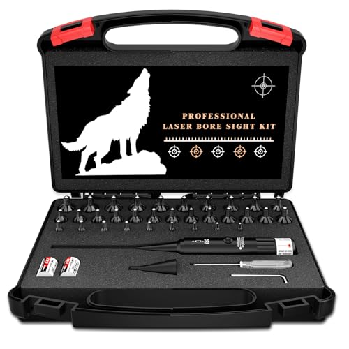 Bore Sight Laser, Red Laser Bore Sight Kit 32 Adapters, Fit