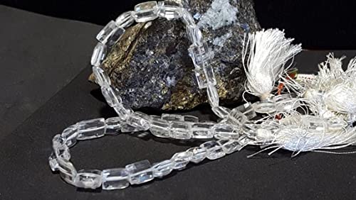 Perles coussin facettées pierre blanche naturelles pour création bijoux et loisirs créatifs DIY