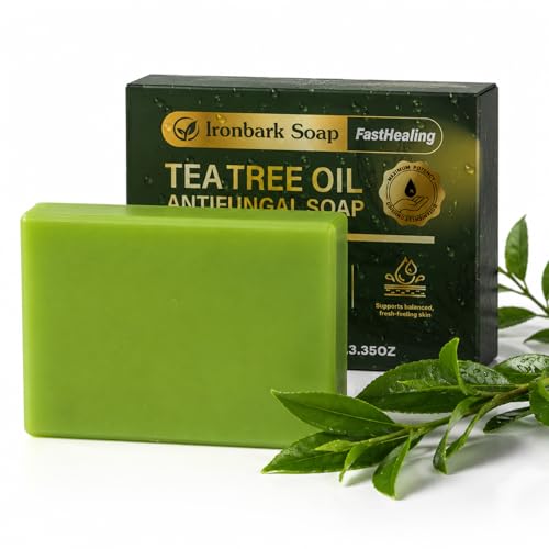 Ironbark Soap Ironbark Antifungal Soap Bar Relief & Clear Bar with Tea Tree Oil Deep Cleansing & Gentle Care for Face & Body 3.35 OZ (1 PCS regular)