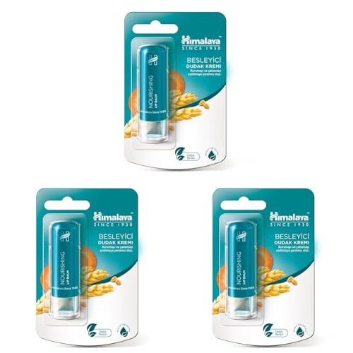 Besleyici Dudak Kremi, Lip Balm, Buğday Tohumu Yağı, Nemlendirici, %100 Doğal Renk, Silikon İçermez, 4,5 g (3 paketi)