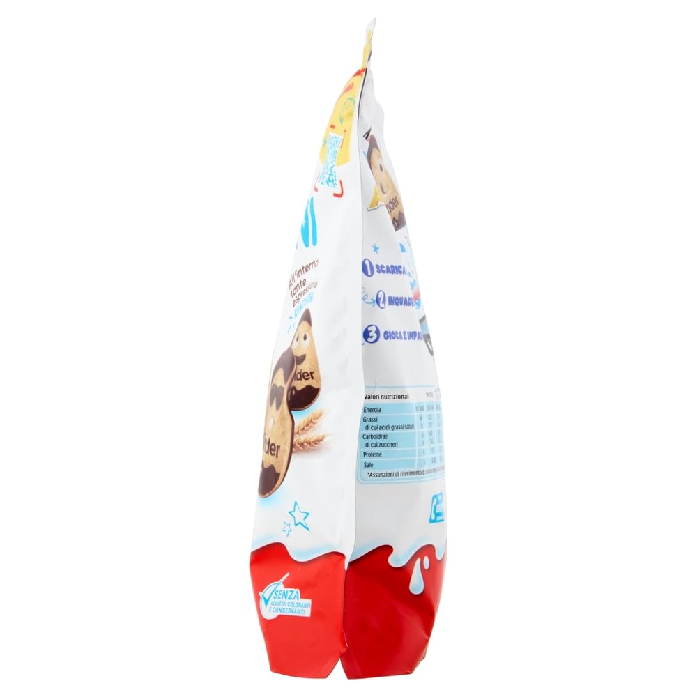 20x Kinder Kinderini Kekse cookies, Shortbread in Milch und Kakao 250g + Beni Culinari Kostenloser Schlüsselanhänger