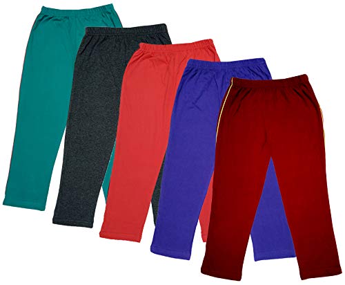 Image of IndiWeaves Girls Super Soft Cotton Solid 3 4th Leggings /Capris (Multicolor37, 10-12 Years) Pack of 5