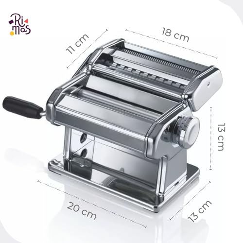 Maquina Macarrão Manual Inox para Massas Lasanha Cilindro Profissional
