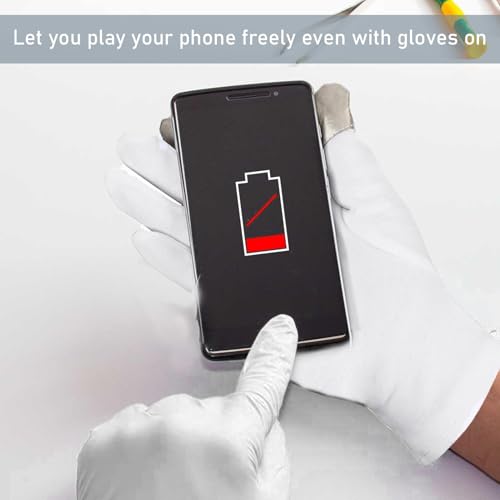 3 Paar Baumwollhandschuhe Neurodermitis,Neurodermitis Handschuhe,Baumwollhandschuhe Weiß,Feuchtigkeitsspendende Handschuhe,Nacht Touchscreen Handschuhe Für Trockene Hände,Ekzeme Hand,Reparatur Rissige