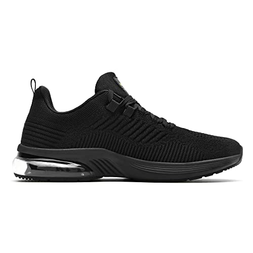 Mafeke Mens Air Running Shoes Athletic Walking Sneakers Fashion Breathable Lightweight Mesh Tennis Road Running Shoe Black Us 9 #TOP2