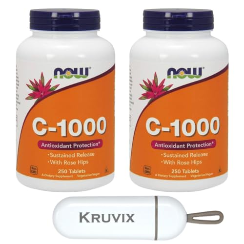 NOW Foods Supplements, Vitamin C-1,000 with Rose Hips, Sustained Release, Antioxidant Protection*, 250 Tablets