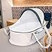 Kiss My Heart Baby Travel Bassinet Portable Bassinet with 2 in 1 Canopy for Newborn - Light Grey