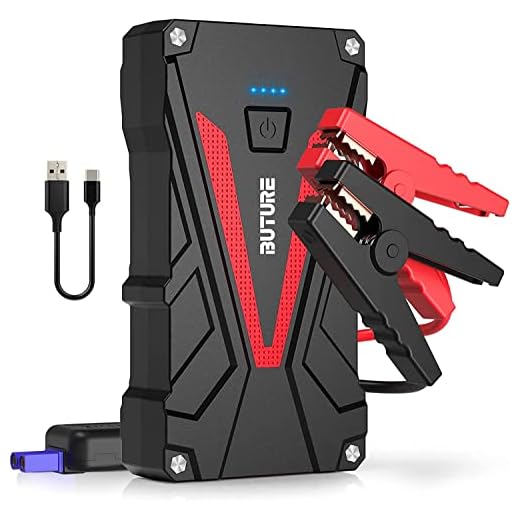 BuTure Arrancador de Baterias de Coche, 1500A, 13800mAh, para 7,0L Gasolina o 5,5L Diesel, Carga rápida, linterna LED