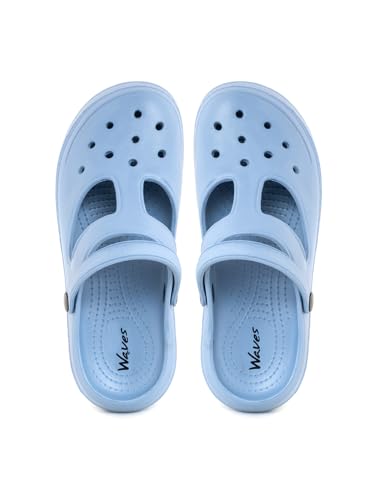 Buy Khadim's Waves Blue Washable Clog Sandal for Women (4132419) at Amazon.in - Image 6