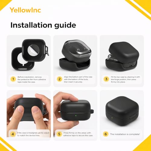 Image of Liquid Silicone Case Cover for Samsung Galaxy Buds 4 and 4 Pro with Heavy Duty Carabiner (Navy Blue, Silicone)