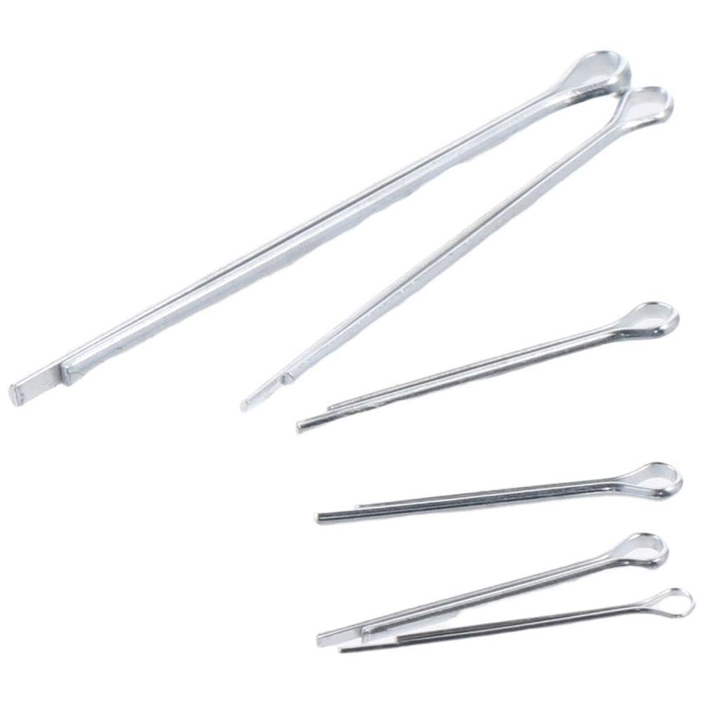Upluckey Hair Pins 555 Pcs Stainless Steel Smooth Zinc Plated Cotter Pin Durable 4 Sizes Cotter Pins Assortment Kit Lock Systems - Image 2