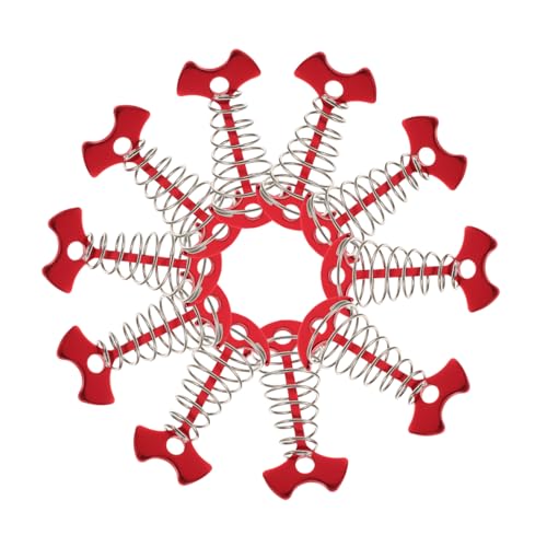 GANAZONO 10pcs Deck Anchor Pegs Windproof Fish Bone Stakes with Spring Buckle for Outdoor Camping Lightweight and Weather Resistant Tent Securing for Wooden Surfaces