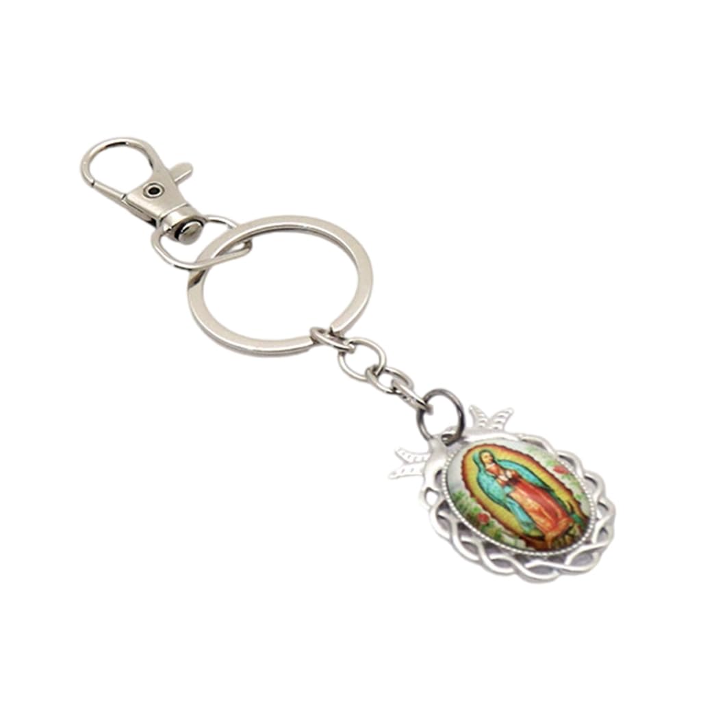 JAMNGHB Our Lady of Guadalupe Keychains Elegant Key Rings Key Ornament Great for Weddings Communions and Functions