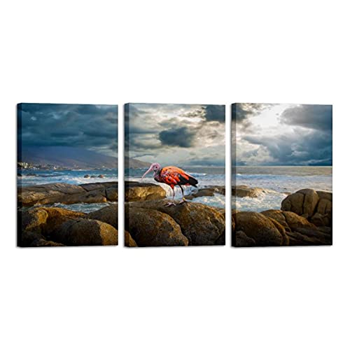 Tableau paysage marin en 3 pièces pour décoration salon