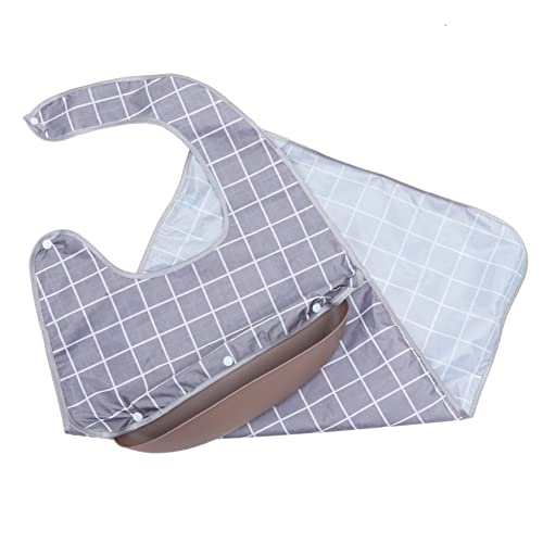 BEBEMOKO Babero Impermeable y Reutilizable Para Adultos Babero Lavable Para Personas Mayores Diseño Práctico y Comodidad En Las Comidas Color
