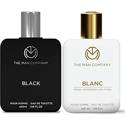 The Man Company Men Blanc Edt (50Ml) & Black Edt (50Ml) Elegant Liquid Perfume Gift Set | Premium Long-asting Eau De Toillete | Citrusy Fragance for Men | Valentine Gift For Man