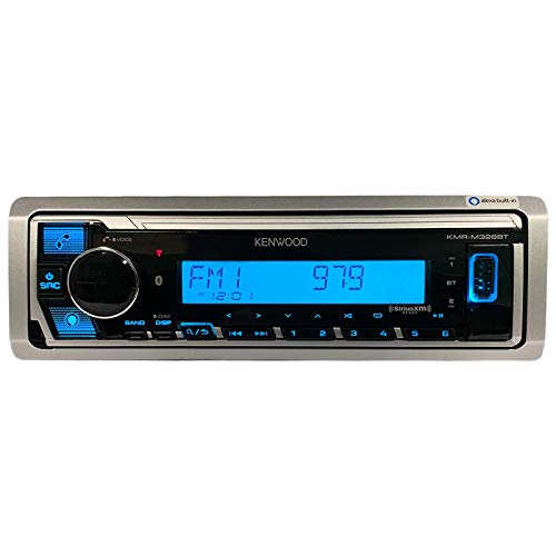 Kenwood KMR-M328BT Marine Boat Stereo Receiver, Alexa, Bluetooth, Color Lighting (Renewed)