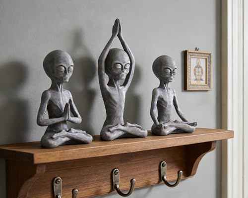 Figuras decorativas Yoga Alien set de 3 poses miniatura 5