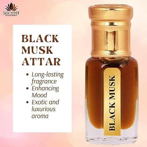 50CENTS Black Musk Attar Perfume Oil 6ml - Image 5