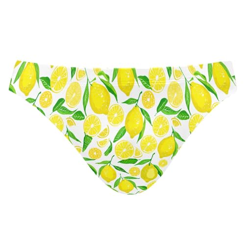Mens Swim Briefs Lemon Fruit Summer Swimwear Bikini Swimsuit XL B0405079