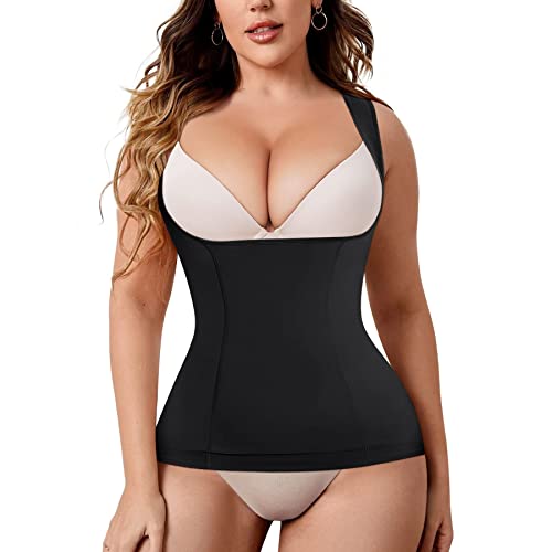 Women's Tummy Control Shapewear Tank Tops Underbust Body Shaper Slimming Compression Camisole Fajas Waist Trainer