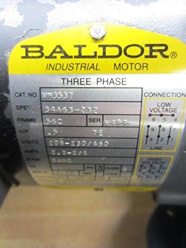 Miniatura 2 de BALDOR ELECTRIC Motor GP,12 HP,3,450 RPM,230460V,56C