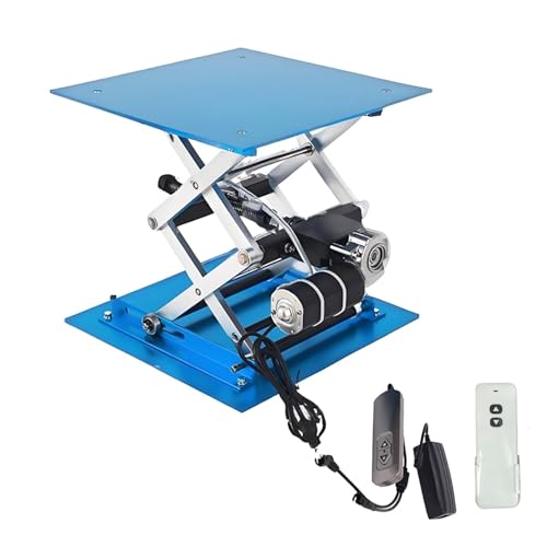 Remote Control Electric Lifter Platform, Vertical Aluminum Oxide, 30kg Load Capacity, Adjustable Height 90-365mm, Ideal for Laboratory & Industrial Use (25x25cm)