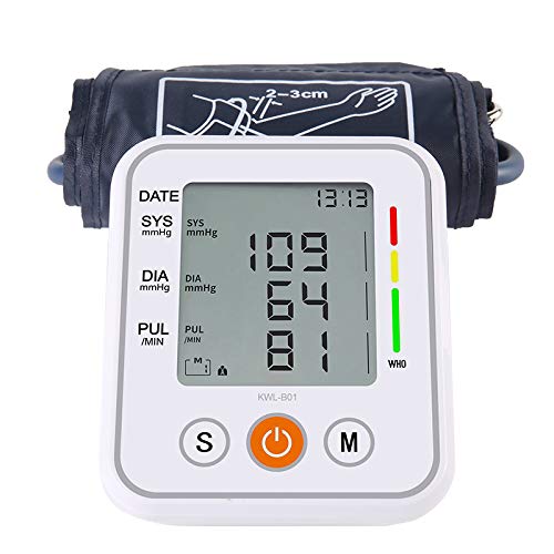 TQ Household Medical Upper Arm Blood Pressure Cuff Monitor Tonometer Automatic Sphygmomanometer Tensiometer Bp Heart Rate Meter