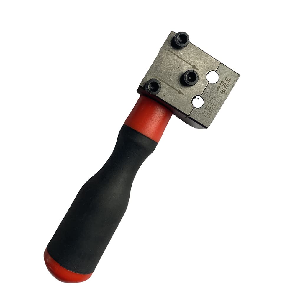 Escariador Manual De Tubos De Cobre De 3/16"1/4", Herramienta De Abocardado Herramienta De Abocardado De Líneas De Freno De Cobre De Doble Punta OP1 OP2 Punzón Con Caja De Plástico
