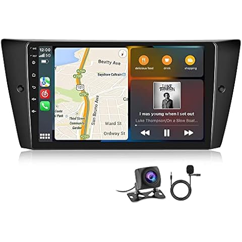 Radio Coche CAMECHO Android 11 9 Pulgadas con Carplay/Android Auto, GPS, Bluetooth, WiFi, FM/RDS, Cámara Trasera Cover