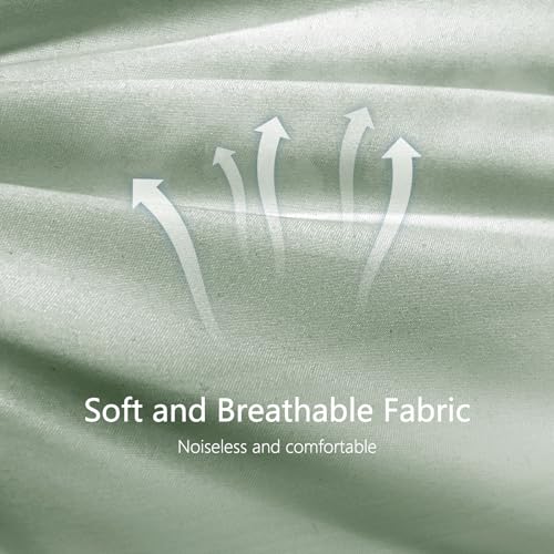 Image of TEXARTIST Premium 2100 Series Queen Comforter All Season Breathable Sage Green Comforter Soft 4D Spiral Fiber Quilted Down Alternative Duvet Insert with Corner Tabs Luxury Hotel Style (88 inchx88 inch)