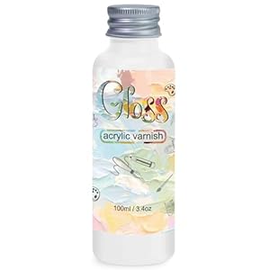 Gloss Varnish for Acrylic Painting，100ml Acrylic Varnish Gloss，Clear Varnish Keeps Paintings from Yellowing, Cracking, Maintains Permanent Color（Gloss）