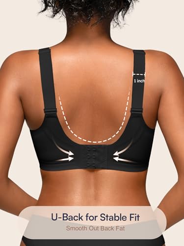 Image of Seamless Supportive Bras for Women No Underwire - M-4XL Jelly Bra | Wireless Full Coverage Bralette, Plus Size, Comfortable T-Shirt Bra for Older, Lightly Padded, Buttery Soft