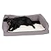 ZOOPLUS Orthopädisches Hundesofa | Hundebett | Memory Foam-Matratze | anschmiegsamer Bezugsstoff | hoher Rand | inkl. Plüschauflage (XL - L 140 x B 80 x H 32 cm)