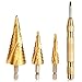 Produktbild WATSABRO HSS Stufenbohrer, HSS Hex Shank Spiralnut Stufenbohrer Set 4-12mm / 4-20mm / 4-32mm Titannitriert Schälbohrer Schritt Schälbohrersatz Set für Metall Holz Kunststoff Edelstahl