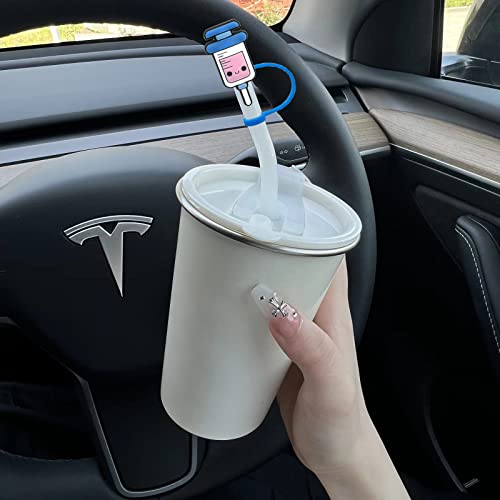 6Pcs Straw Covers, Silicone Straw Tip Covers, Straw Toppers For Tumblers, Splash Proof Straw Tips, Reusable Drinking Dust Proof Straw Tip Covers For 6-8 Mm Straws (Nurse Theme) #TOP1