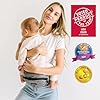 Tushbaby Original Hip Seat Baby Carrier for Babies & Toddlers up to 45 lbs, Safety Certified, Lightweight No-Foam Design with Storage, Grey #2