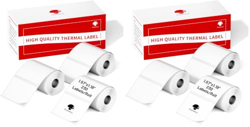 Image of Phomemo Labels 3 Rolls, 1.57 inchx1.18 inch, for M110 /M100 /M220 /M108, 960 PCS (Pack of 2)