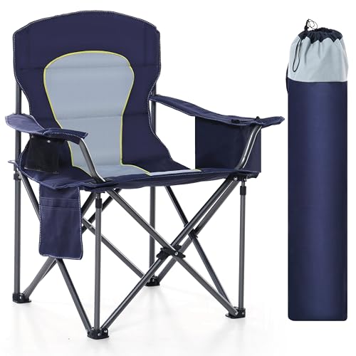 HIGH POINT SPORTS Camping Stuhl Faltbar bis 200kg Klappstuhl Gepolstert mit...