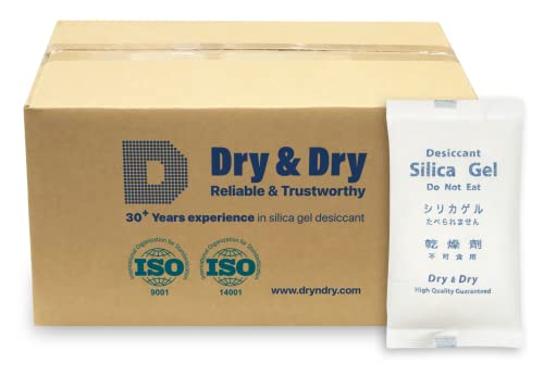 Dry & Dry 500 Gram [120 Packet] Premium Pure & Safe Silica Gel Packets, Desiccant Packs, Silica Gel - Rechargeable Fabric Silica Packets, Silica Gel Packs