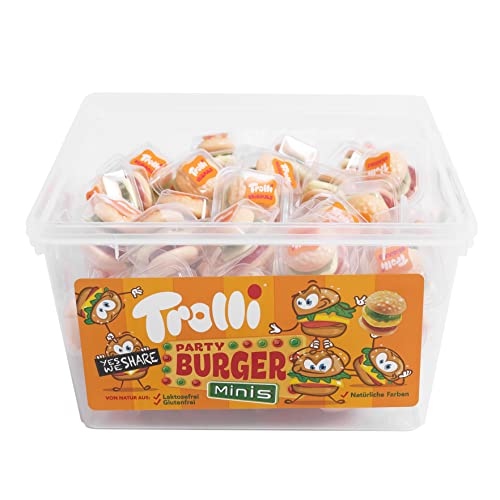 Trolli Mini Burger mehrschichtige Burger aus Schaumzucker und Fruchtgummi 600g – Ansicht 1